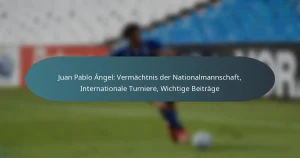Juan Pablo Ángel: Vermächtnis der Nationalmannschaft, Internationale Turniere, Wichtige Beiträge